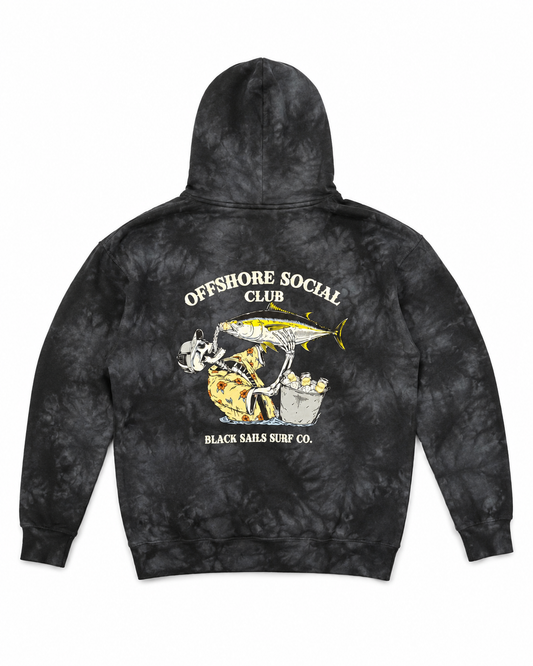 Offshore Social Club Acid Wash Hoodie